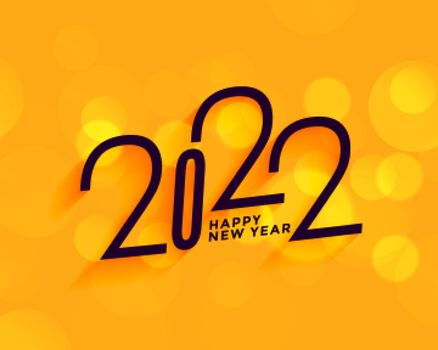 2022 new year yellow creative card design