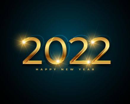 happy new year 2022 golden greeting design
