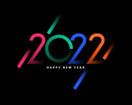creative 2022 new year colorful background