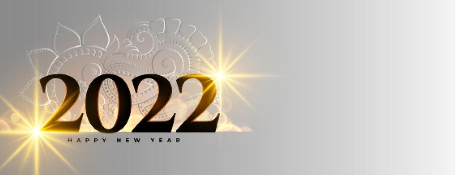 happy new year 2022 sparkling background with text effect