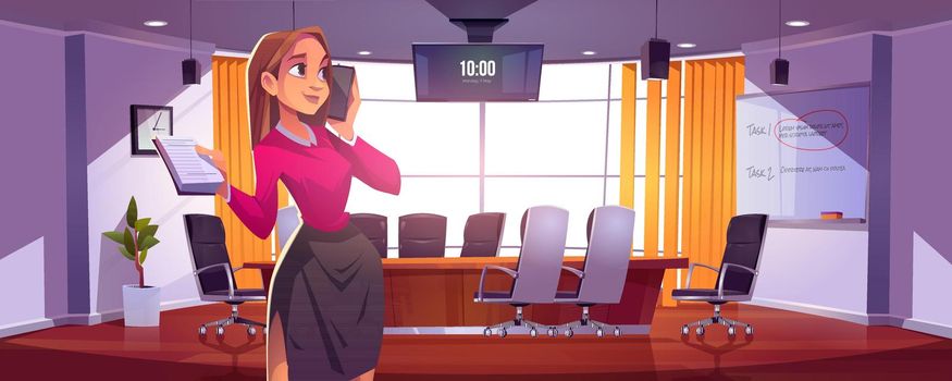 Businesswoman in conference room for meetings