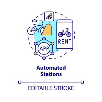 Automated stations concept icon
