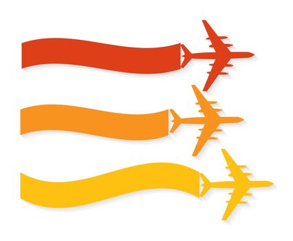 Retro Airplane Banner. Vector Illustration.