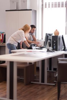 designers in office at the wooden furniture manufacture
