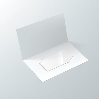 3D White Plastic RFID Card In Paper Booklet Holder