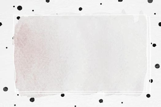 Ink frame vector with polka dot brush patterned background