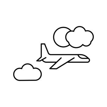 travel, flight, plane line icon. elements of airport, travel illustration icons. signs, symbols can be used for web, logo, mobile app, UI, UX