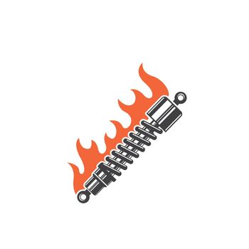 burning shock absorber icon vector illustration design