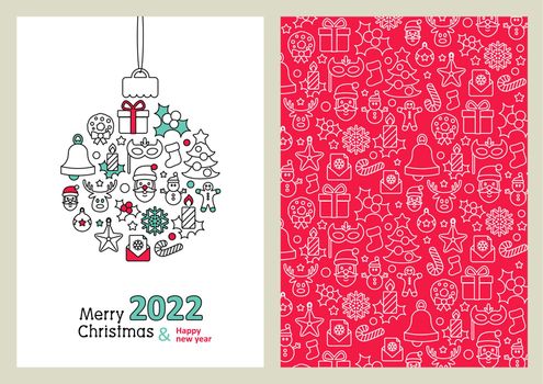 Christmas Greeting Card. Happy New Year