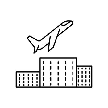 take off, roll o plane, transportation line icon. elements of airport, travel illustration icons. signs, symbols can be used for web, logo, mobile app, UI, UX