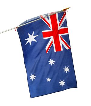 National flag of Australia isolated on white background