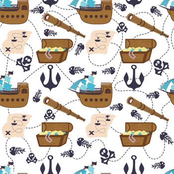pattern with treasure map