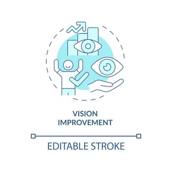 Vision improvement blue concept icon
