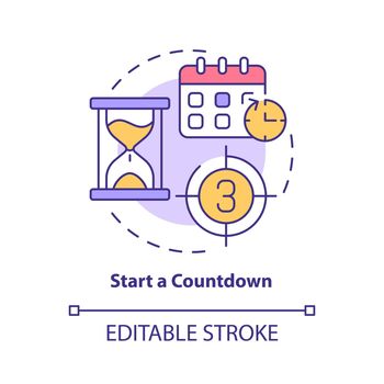 Countdown concept icon