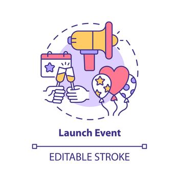 Launch event concept icon
