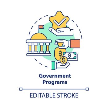 Government programs concept icon