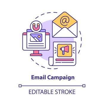 Email campaign concept icon