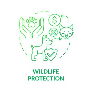 Ecosystem protection green gradient concept icon