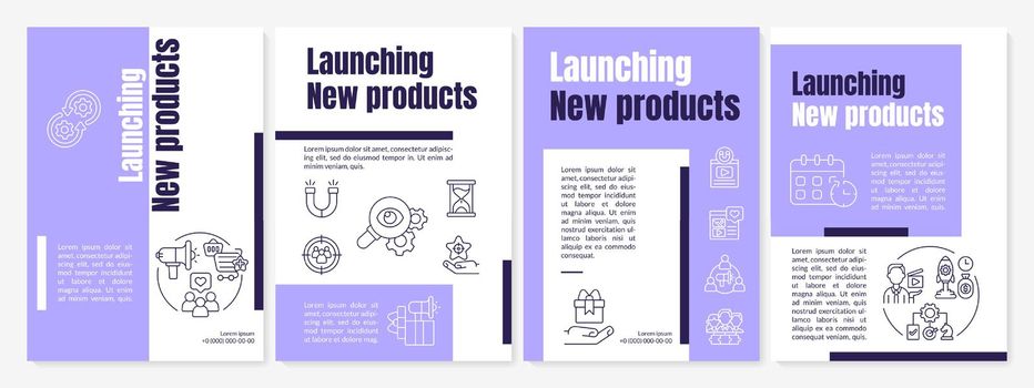 Launching new product strategy campaign brochure template