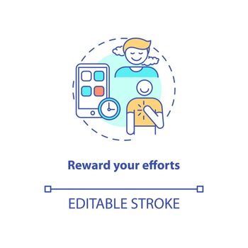 Reward efforts concept icon