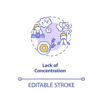 Concentration loss concept icon