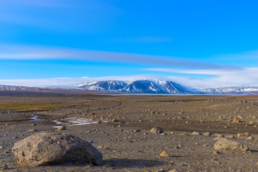 Mars terrain in Icelandic highlands, long exposure