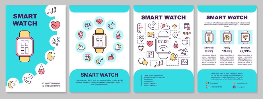 Smart watch technology brochure template