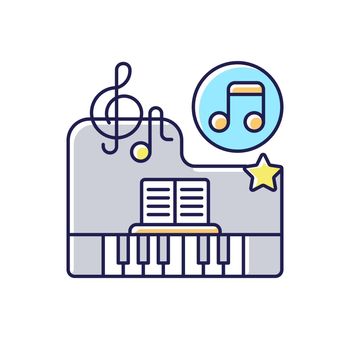 Classical music RGB color icon