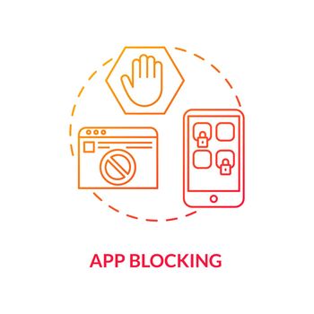 App blocking concept icon