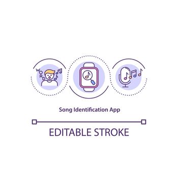 Song identification app concept icon