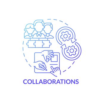 Collaboration project concept icon
