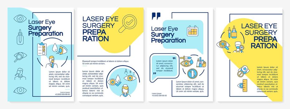 Laser eye operation preparation brochure template