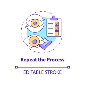 Repeat the process concept icon