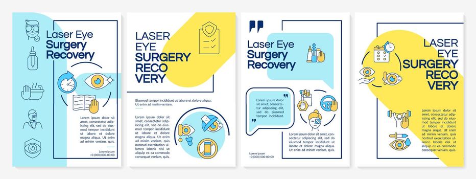 Laser eye operation recovery brochure template