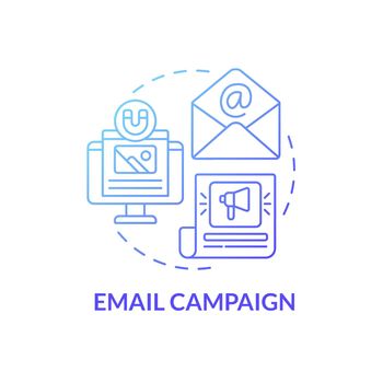 Email campaign advertising concept icon