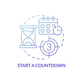 Countdown to event concept icon