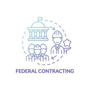 Federal contracting program concept icon