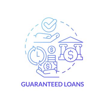 Guaranteed loans service concept icon