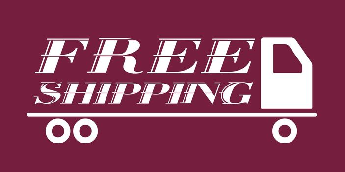 Free shipping purple promotional banner