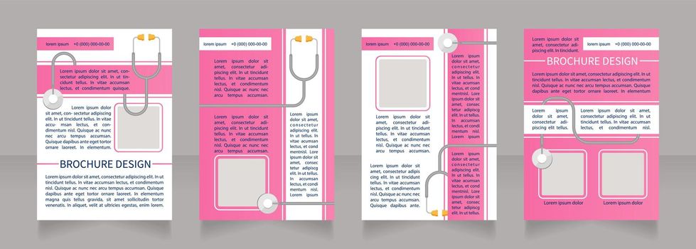 Radiology research preparation blank brochure layout design