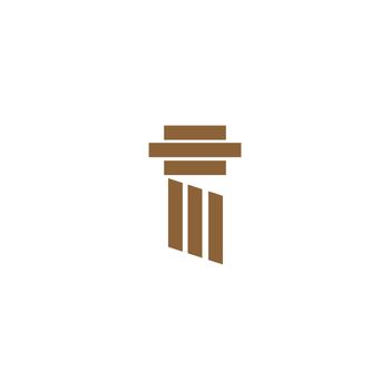 Pillar icon logo flat design template