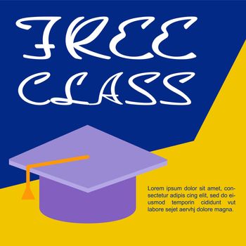 Free class colorful promotional banner