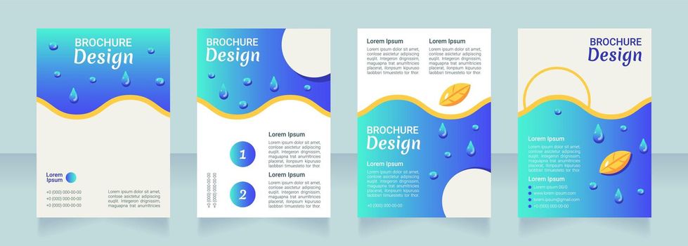Low calories nutrition and diet blank brochure layout design