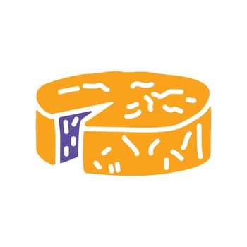 Soft cheese with mold vector flat glyph icon