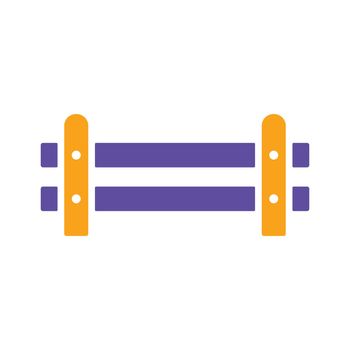 Wooden farm fence from crossed planking glyph icon