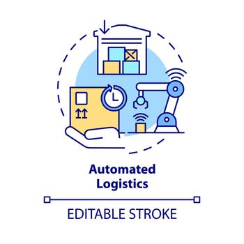 Automated logistics concept icon