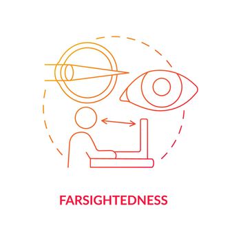 Farsightedness gradient concept icon