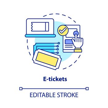 E-tickets concept icon