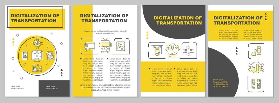 Public transport digital service brochure template