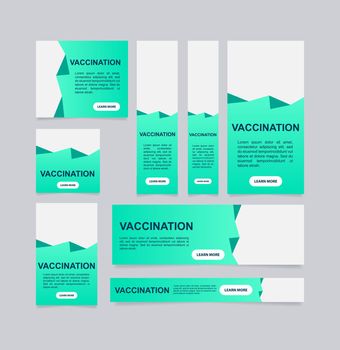 Mandatory vaccination web banner design template
